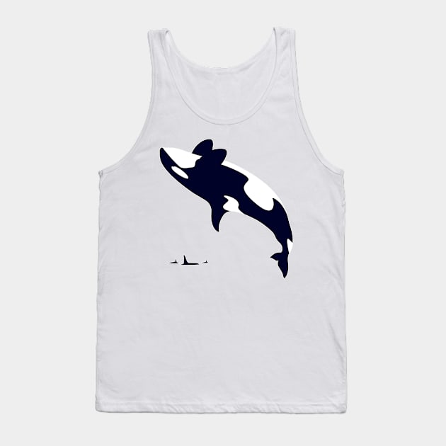 Paper Craft Orca Tank Top by Graphic Dinosaur